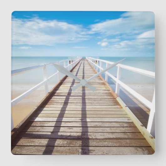 船酔い スクエア壁時計 (正面)