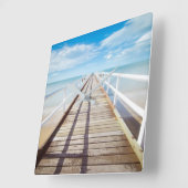 船酔い スクエア壁時計 (傾斜)