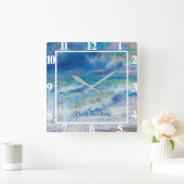 船酔い スクエア壁時計 (ホーム)