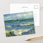 船酔い | ビンセント・ヴァン・ゴッホ ポストカード<br><div class="desc">Seascape near Les Saintes-Maries-de-la-Mer (1888)オランダ後印象派アーティストのヴィンセント・ヴァン・ゴッホ。オリジナルのアートワークは抽象芸術ブルーの海に絵画ボートを描いたキャンバスの油シースケープの絵である。デザインツールを使用してイメージのカスタム文字を追加したり、イメージをカスタマイズする。</div>