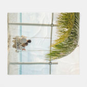 船酔い フリースブランケット (正面(横))