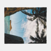 船酔い フリースブランケット (正面(横))