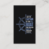 船長おもしろい夫が許可を得る 名刺 (正面)