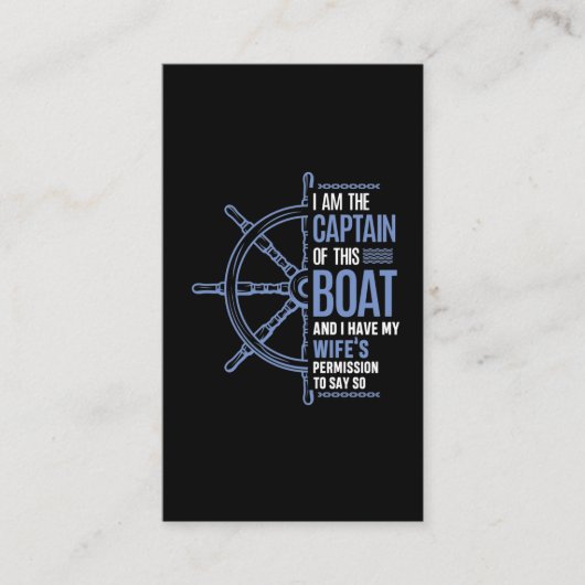 船長おもしろい夫が許可を得る 名刺 (正面)