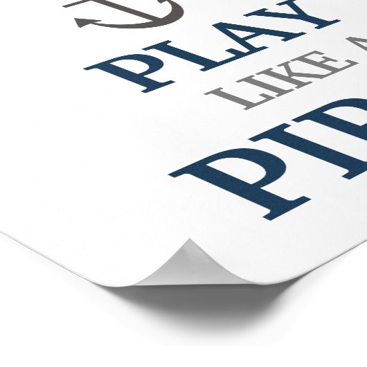 船長のように働く 海事保育園プリント ポスター (角)