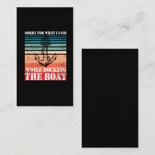 船長のユーモアを誓う帆船主 名刺 (正面/裏面)