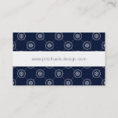 船長の車輪の模様 名刺 (裏面)