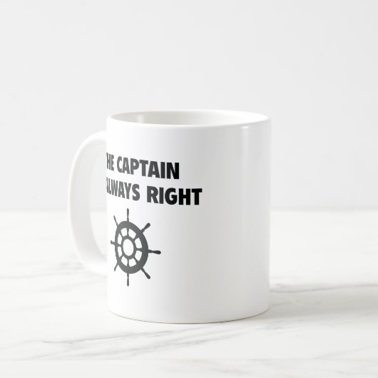 船長はいつも正しいコーヒーマグだ コーヒーマグカップ (正面左)