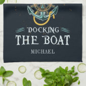 船長を乗せていてごめんなさい キッチンタオル (折り畳み)