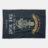 船長を乗せていてごめんなさい キッチンタオル (横)