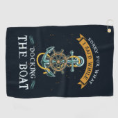 船長を乗せていてごめんなさい ゴルフタオル (横)