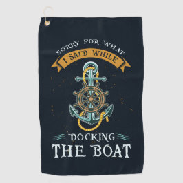 船長を乗せていてごめんなさい ゴルフタオル