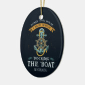 船長を乗せていてごめんなさい セラミックオーナメント (左)