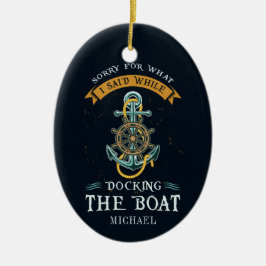 船長を乗せていてごめんなさい セラミックオーナメント