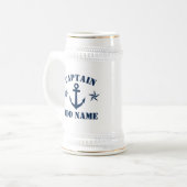 船長カスタムに贈るビールシュタインギフト ビールジョッキ (正面左)
