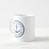 船長カスタム及び船名いかりロ縁どープ コーヒーマグカップ (正面左)