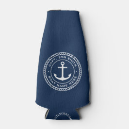 船長カスタム及び船名いかりロ縁どープ ボトルクーラー