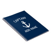 船長パーソナライズされたいかり帳 ノートブック (右側)