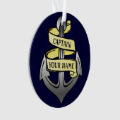 船長氏名いかりカスタマイズ オーナメント (正面)