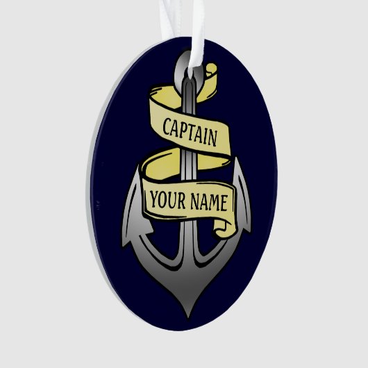 船長氏名いかりカスタマイズ オーナメント (正面)