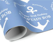 船長航海のいかり50th誕生日 ラッピングペーパー (ロールコーナー)