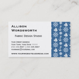 船長航海のな青および白いの船員 名刺