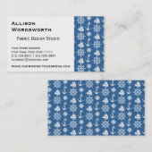 船長航海のな青および白いの船員 名刺 (正面/裏面)