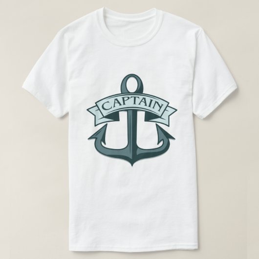 船長 船 アンカー Tシャツ (デザイン正面)