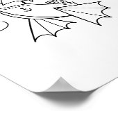 船飛んでいる色のページ ポスター (角)