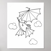 船飛んでいる色のページ ポスター (正面)