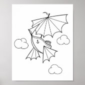 船飛んでいる色のページ ポスター (正面)