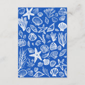 船首フレームビーチ結婚式カスタムQRコード エンクロージャーカード (裏面)