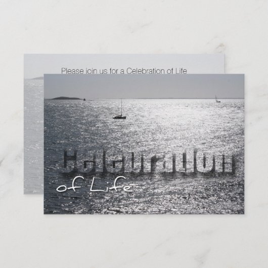 船首一お祝い命日 招待状 (正面/裏面)