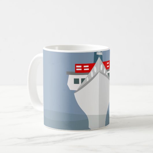 船 コーヒーマグカップ (正面左)