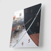 船 スクエア壁時計 (傾斜)