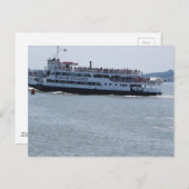 船 ボート 帆 ニューヨーク 自由の女神 島 ポストカード (正面/裏面)