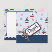 船Ahoy! TYの正方形 サンキューカード (正面/裏面)