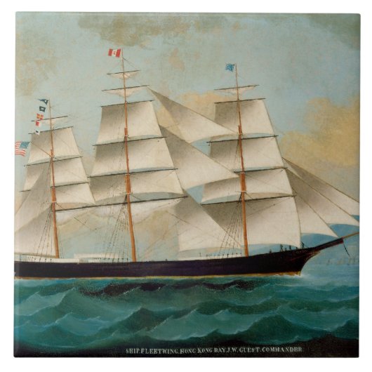 船Fleetwingの香港湾 タイル (正面)