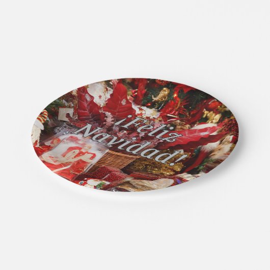 艦船Feliz Navidad!聖降誕祭お目出とうスペインの。 ペーパープレート (アングル)