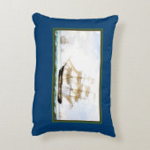 艦艇ネイビーブルー航海のヴィンテージ アクセントクッション (裏面(縦))