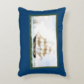 艦艇ネイビーブルー航海のヴィンテージ アクセントクッション (正面(垂直))