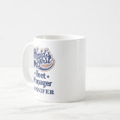 艦隊のマネージャーのパーソナライズなマグのギフト コーヒーマグカップ (正面左)