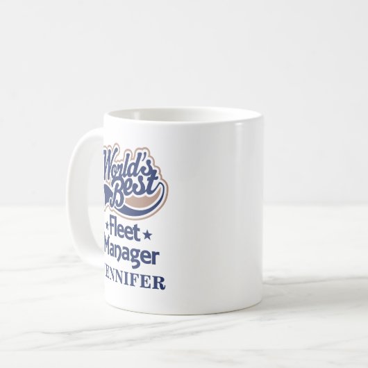 艦隊のマネージャーのパーソナライズなマグのギフト コーヒーマグカップ (正面左)