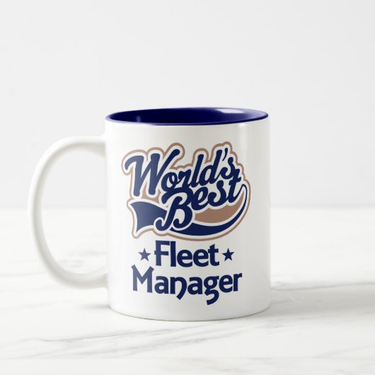 艦隊のマネージャー(世界のベスト)のためのギフトのアイディア ツートーンマグカップ (左)