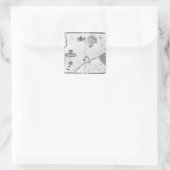 艦隊の経路を示す10号地図 スクエアシール (バッグ)