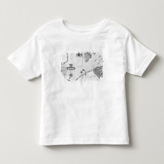 艦隊の艦隊のルートを示すNo.10の地図を描いて下さい トドラーTシャツ (正面)