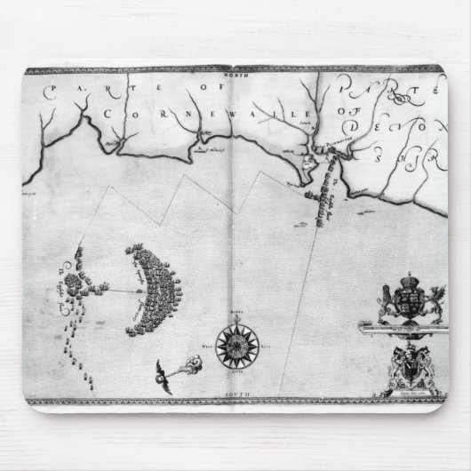 艦隊の艦隊のルートを示すNo.2の地図を描いて下さい マウスパッド (正面)