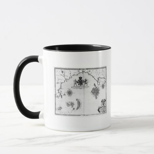 艦隊の艦隊のルートを示すNo.5の地図を描いて下さい マグカップ (左)