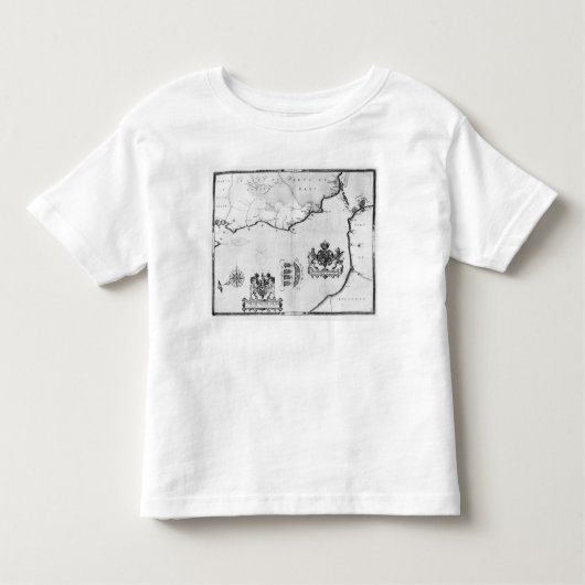 艦隊の艦隊のルートを示すNo.8の地図を描いて下さい トドラーTシャツ (正面)