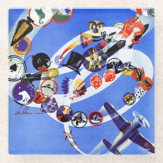 艦隊の記章 ガラスコースター (正面)